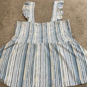 Pretty Blue Summer Tank Top | Love + Joy by FCT | Size Large